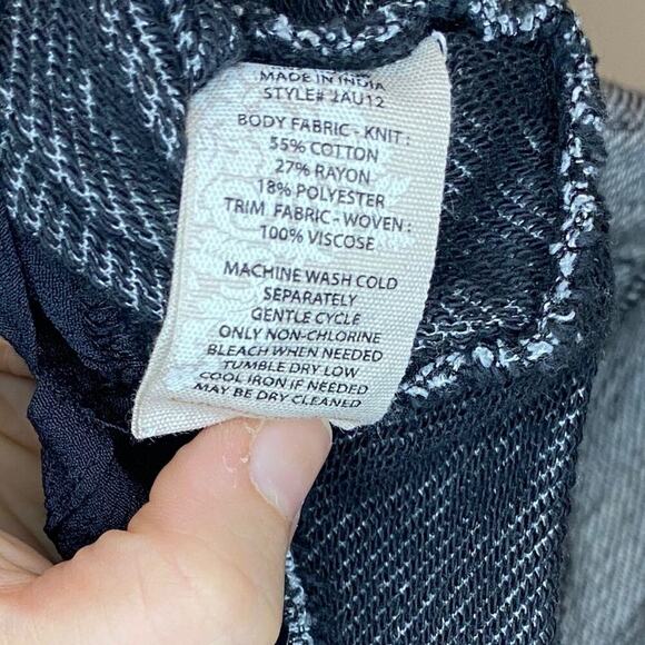 Soft Surroundings York Pullover Knit Layered Mock Neck Gray Black Tunic Sweater - Picture 5 of 5